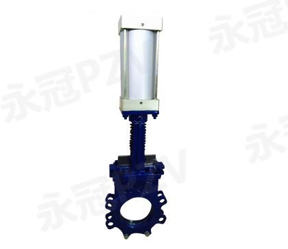 Pneumatic plum-shaped knife gate valve PZ643H