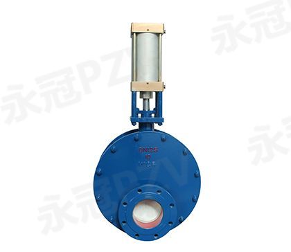 Pneumatic ceramic double gate valve Z644TC